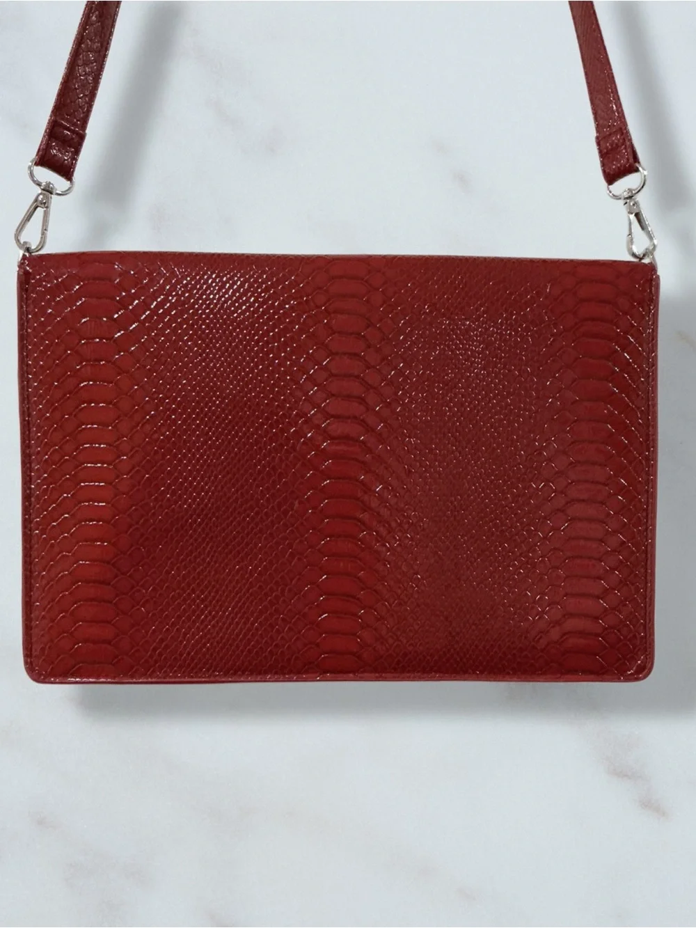 FRANCINE COLLECTIONS Faux Snake Convertible Tech Crossbody Bag